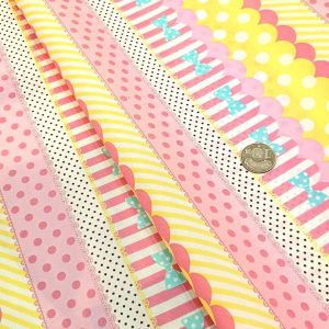 日本KOKKA防潑水蝴蝶結拼接款尼龍布【粉】