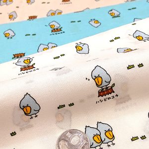 日本超稀有【鯨頭鸛幼幼插圖款】中厚棉（可商用）