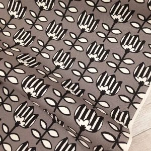 日本北歐皇冠勾勒花款灰（厚棉）