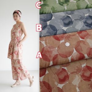 日本水彩圈圈疊影版3色（薄棉麻）