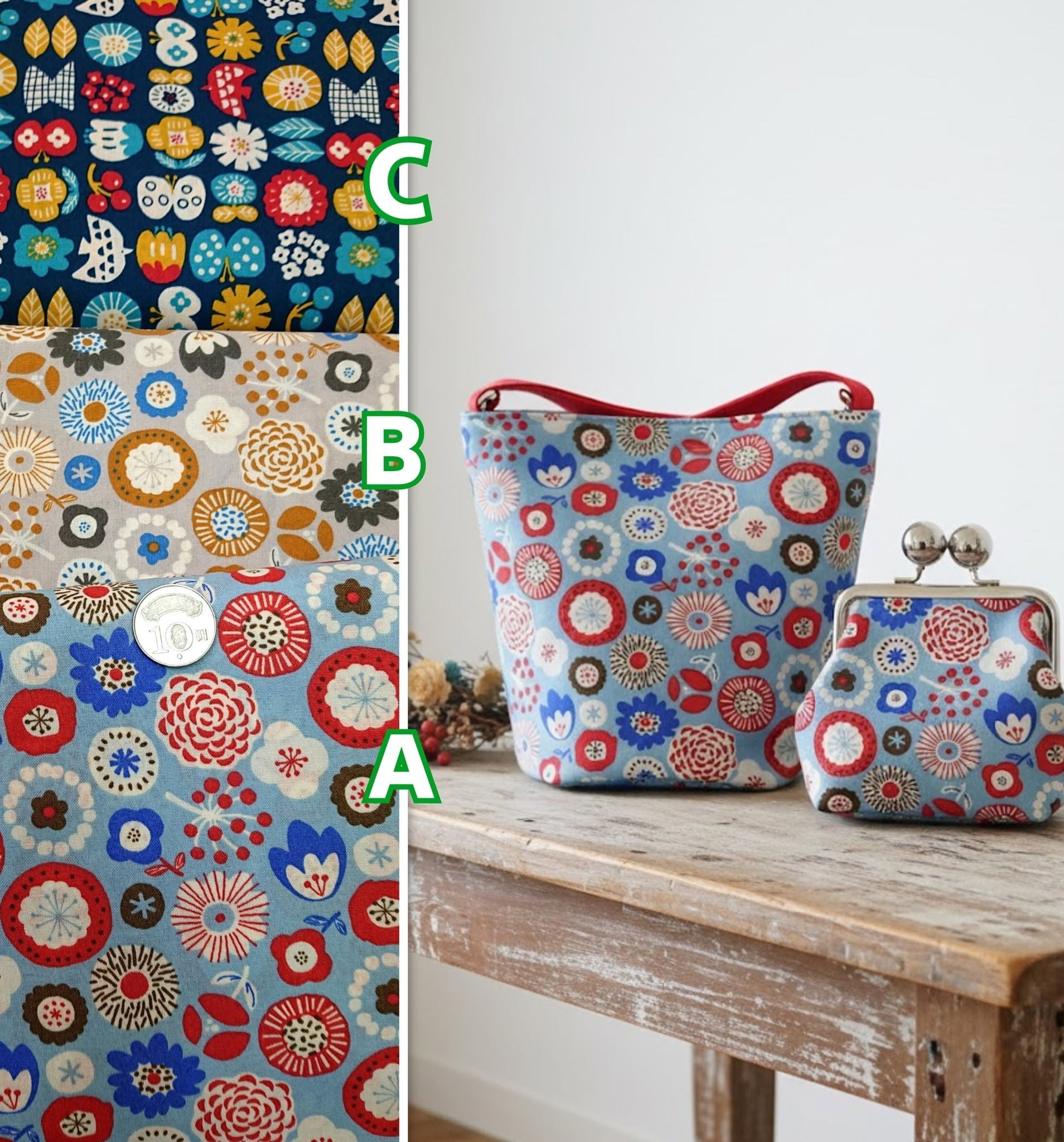 日本北歐花之圓舞曲版(3色)中厚棉