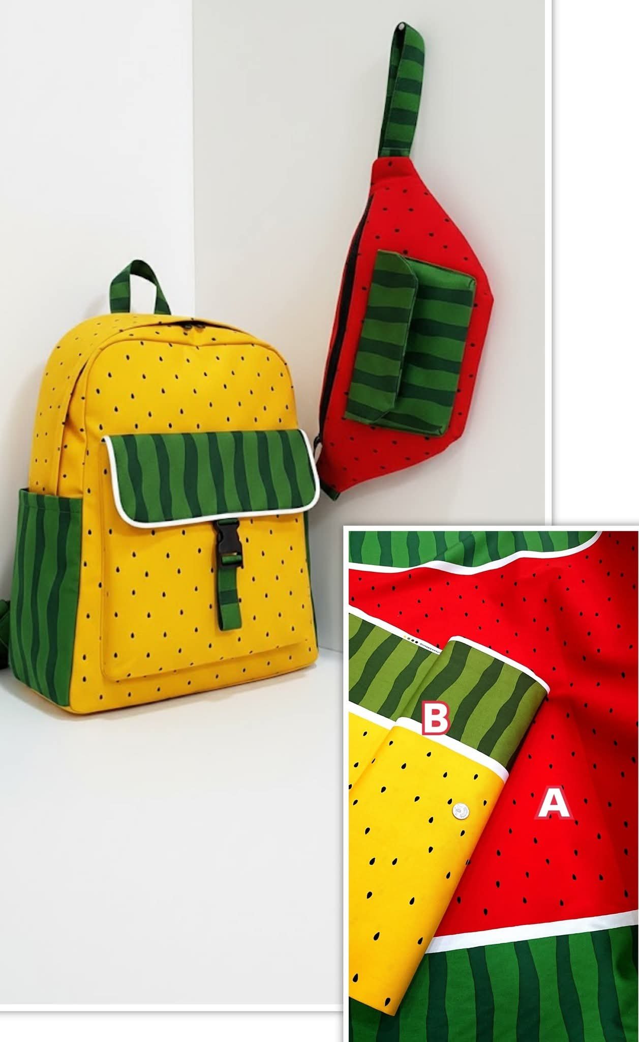 日本超質感主題西瓜布(2色)厚棉